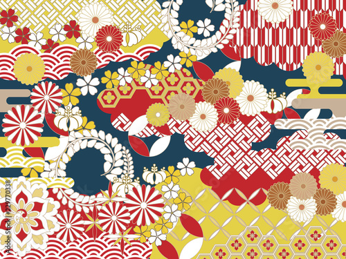 ポップな和柄背景素材 Stock Vector Adobe Stock ポップな和柄背景素材 Stock Vector Adobe Stock