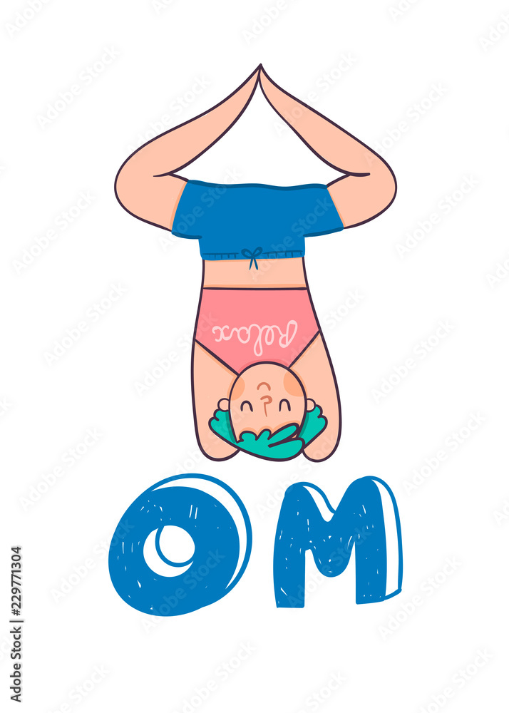 Om Yoga chakra stock illustration. Illustration of asanas - 129178409