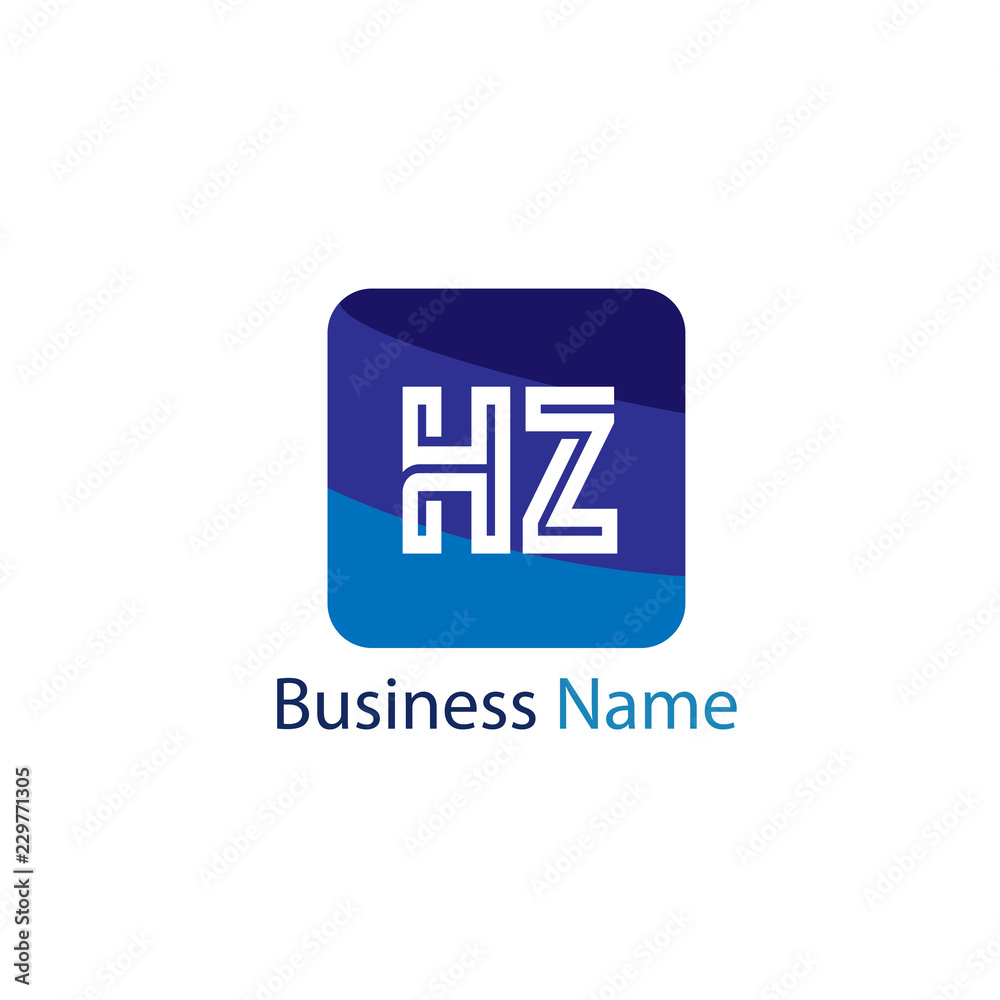 Initial HZ Letter Logo Design Initial HZ Letter Logo Design