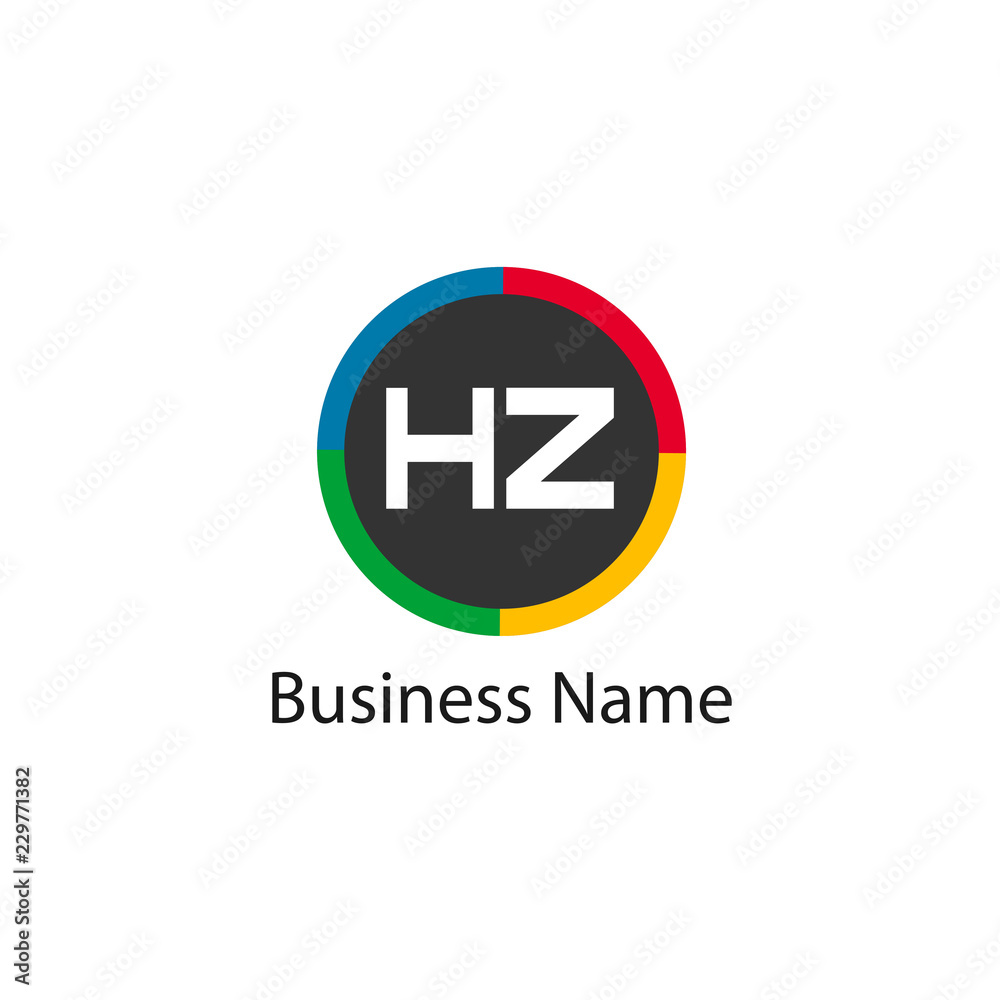 Initial HZ Letter Logo Design Initial HZ Letter Logo Design