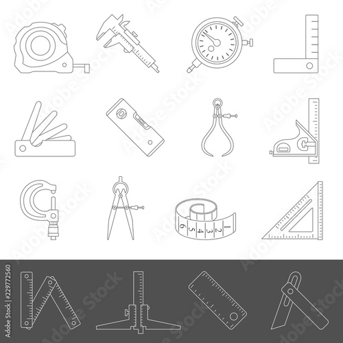 Line Icons - Measuring Tools