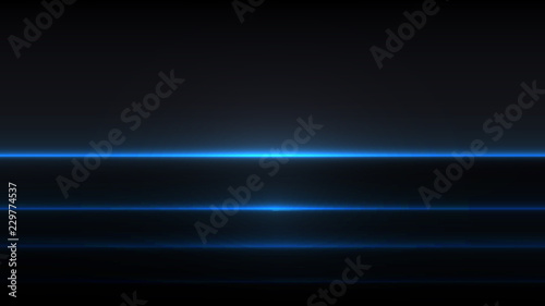 Blue neon linear lights