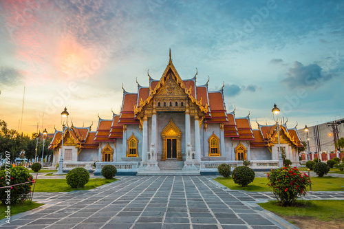The Marble Temple , Wat Benchamabophit Dusitvanaram in Bangkok, Thailand. Unseen Thailand. © neotemlpars106