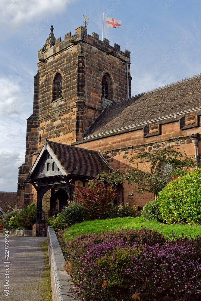 Alley leading to the Holy Trinity Parish Church in Sutton Coldfield, UK