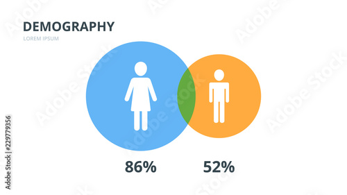 Infographics elements women men diagram