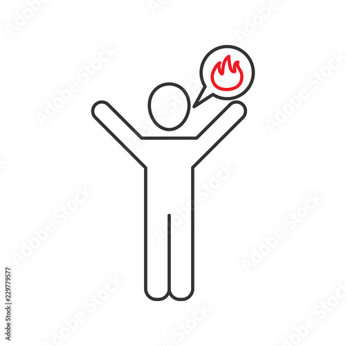 Fire warning symbol
