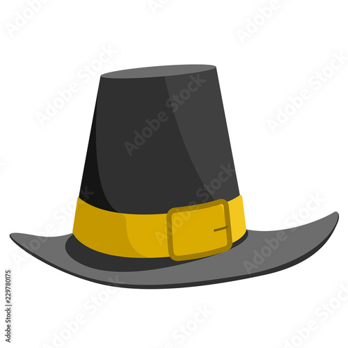 Isolated pilgrim hat image. Thanksgiving day. Vector illustration design