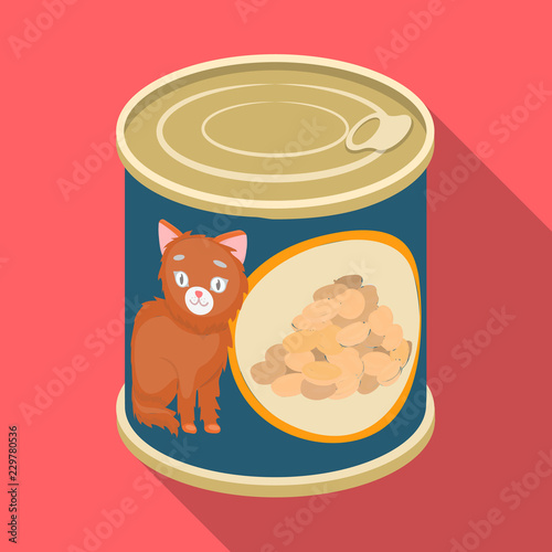 Vector design of can and food symbol. Collection of can and package vector icon for stock.