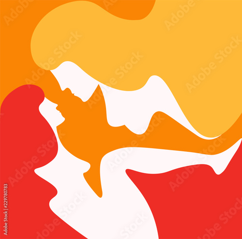 Fashion woman in style abstract. Vector illustration