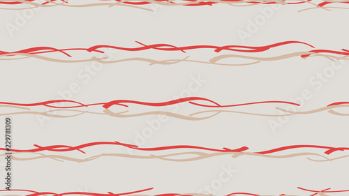 Easy pattern from smooth wavy color lines Element of bright packaging, tile, textile, wallpaper, cover, card, corporate identity design. Light calligraphic waves