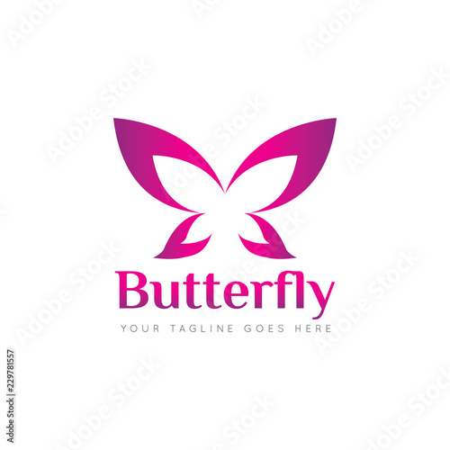 Fototapeta Naklejka Na Ścianę i Meble -  butterfly logo and icon Vector design Template