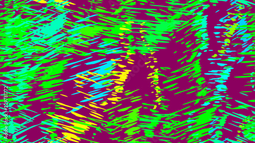 Abstract pattern of chaotic color strokes, dots, scratches Element for bright packaging, tile, textile, background, wallpaper, cover design. Brush strokes, strokes, streaks of paint