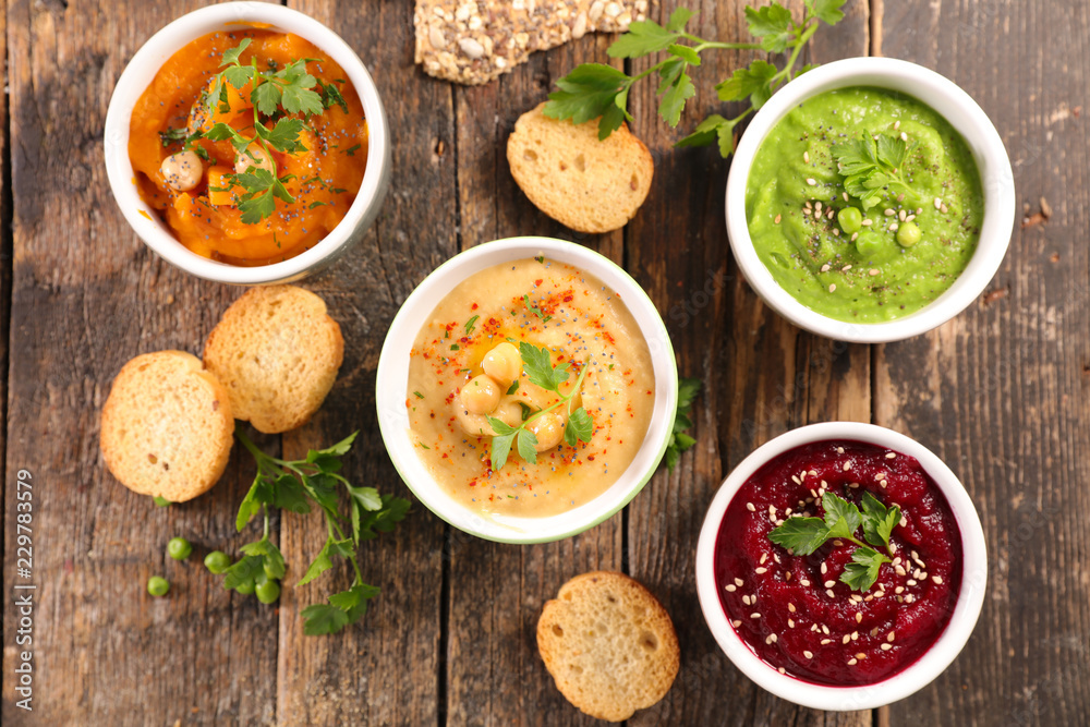 assorted dip and spread StockFoto Adobe Stock