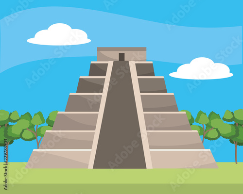 Mayan pyramid monument