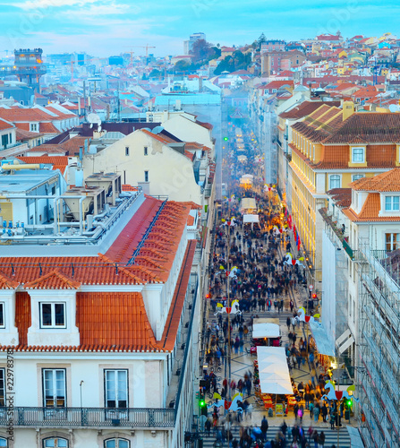 Crowd, Old Town street, Lisbon