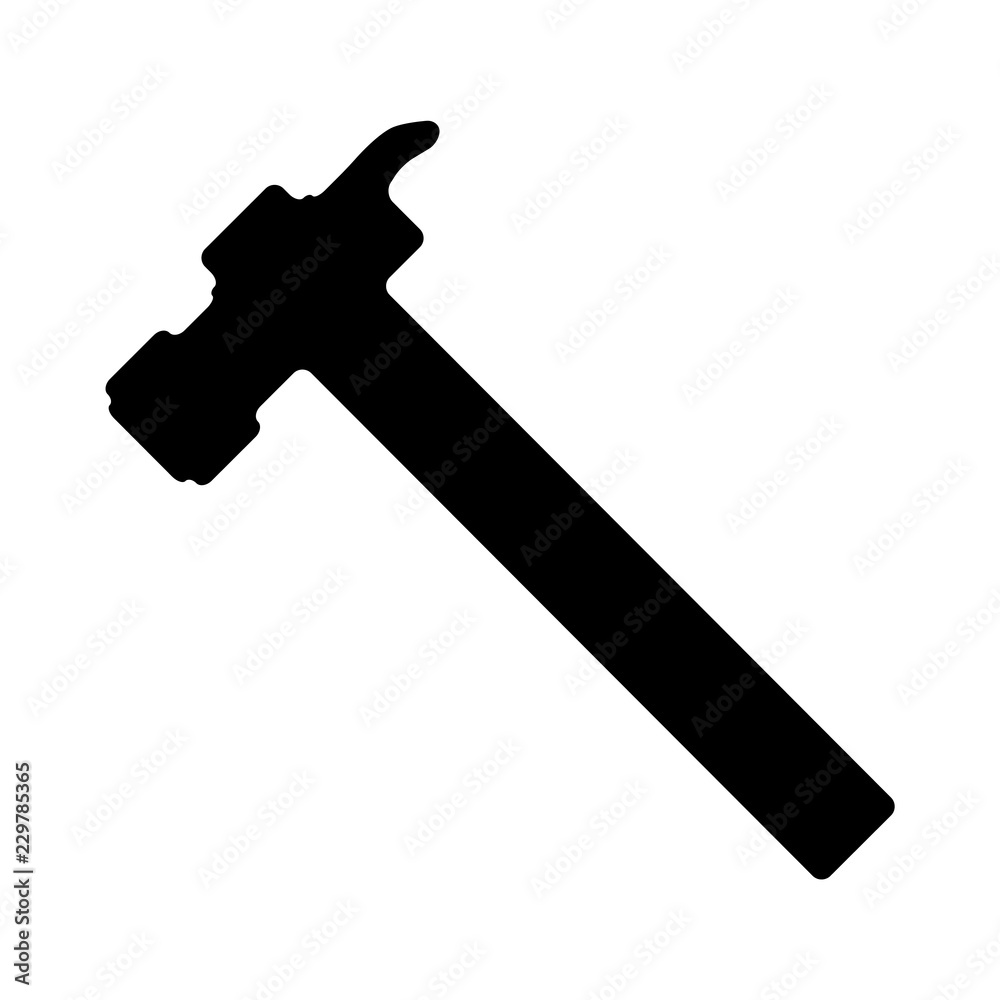 Vector hammer icon in trendy flat style, isolated on white background, for website design, application, logo, user interface. Vector hammer icon in trendy flat style, isolated on white background, for website design, application, logo, user interface.