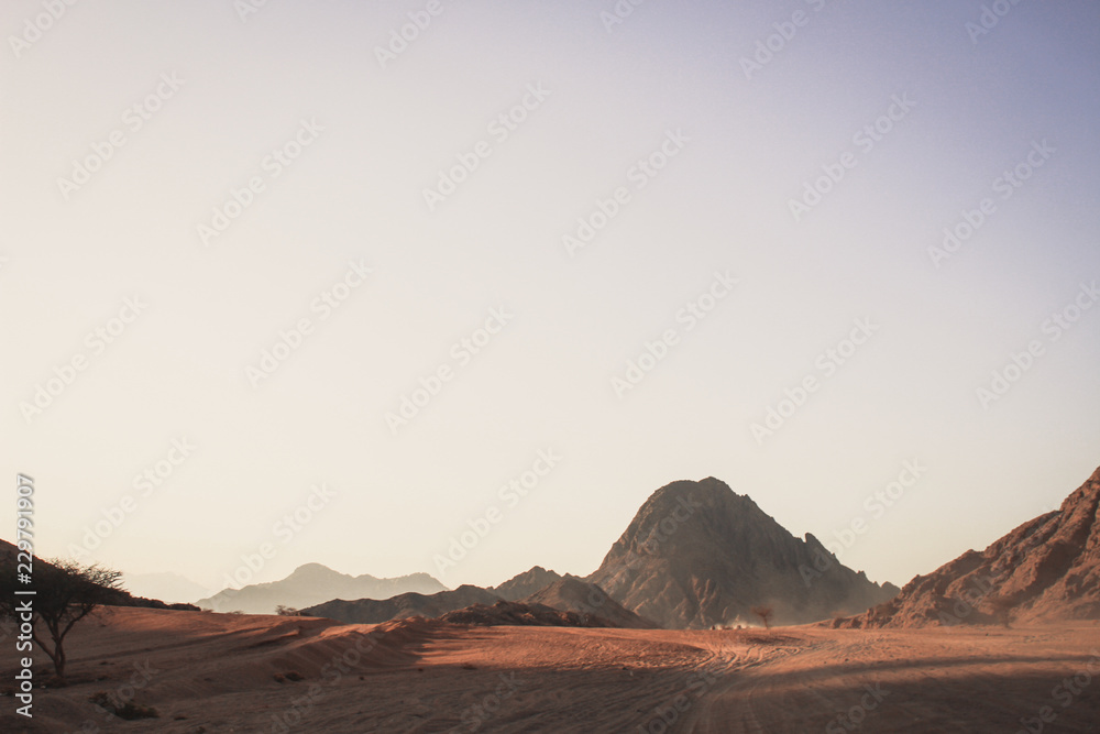 Desert in Egypt. Sharm el Sheikh. Sand and Sand Borkhan. Rock and sunset. Desert in Egypt. Sharm el Sheikh. Sand and Sand Borkhan. Rock and sunset.
