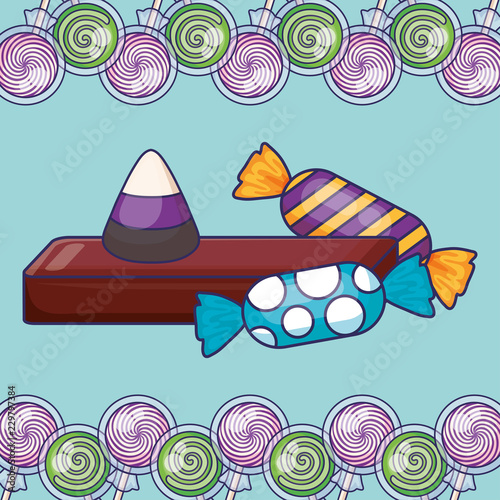 chocolate and candies design