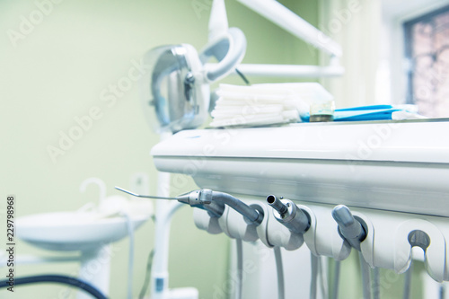 Medical room office with equipment of dentist