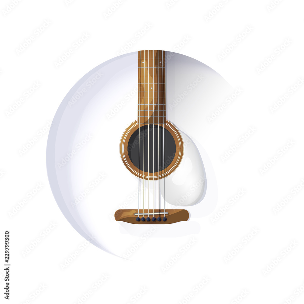 Fototapeta Vector acoustic guitar icon