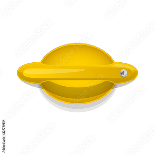 Yellow car door handle