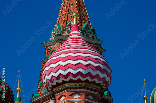 Saint Basil's Cathedral (Sobor Vasiliya Blazhennogo) is a church in Red Square. Onion Domes. Moscow, Russia photo