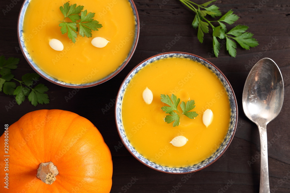 Pumpkin soup. Pumpkin soup.