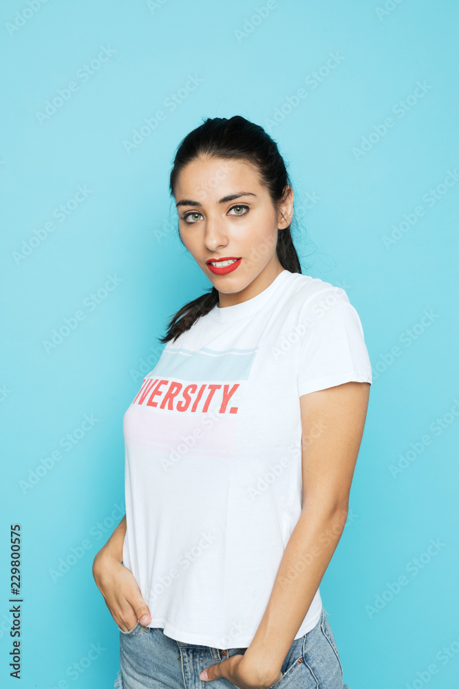 Charming brunette young lady