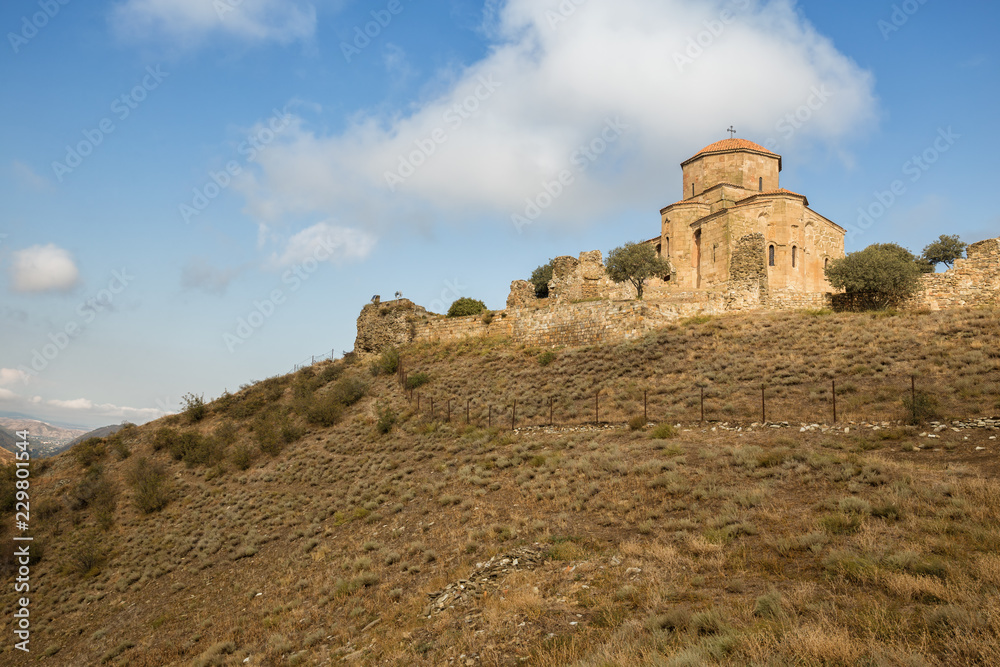 Ancient Jvari Monastery, 6th century, on the mountain near Mtskheta, Georgia