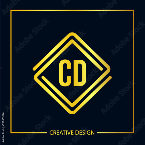 Initial Letter CD Logo Template Design