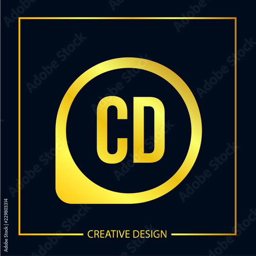 Initial Letter CD Logo Template Design