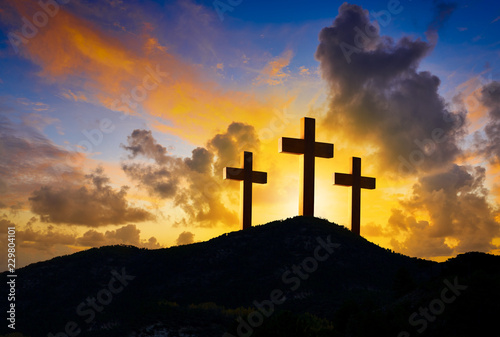 Crucifixion cross symbol of Golgotha