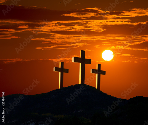 Crucifixion cross symbol of Golgotha