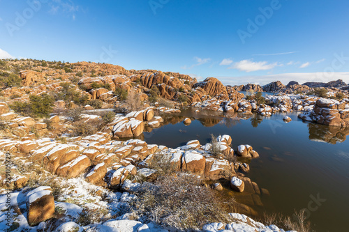 Watson Lake Prescott Arizona Winter Landscape
