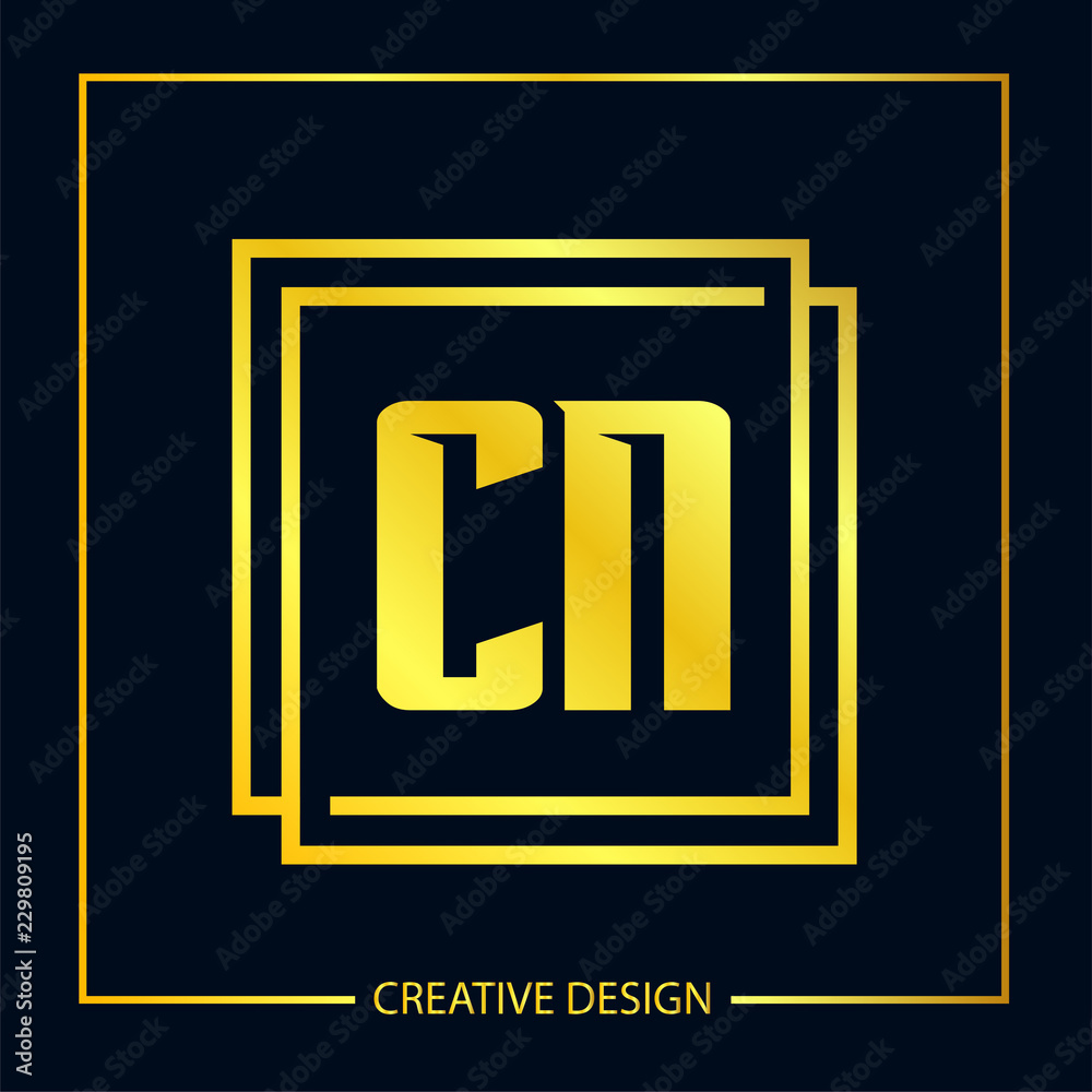 Initial Letter CN Logo Template Design