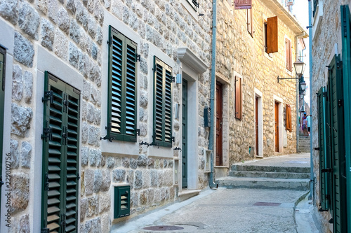 street in old town  Herceg Novi  Montenegro