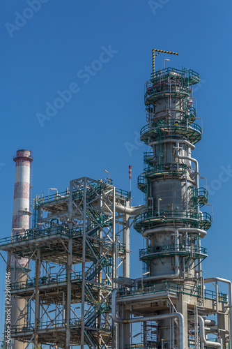 Detailed part view, industrial complex of oil refinery