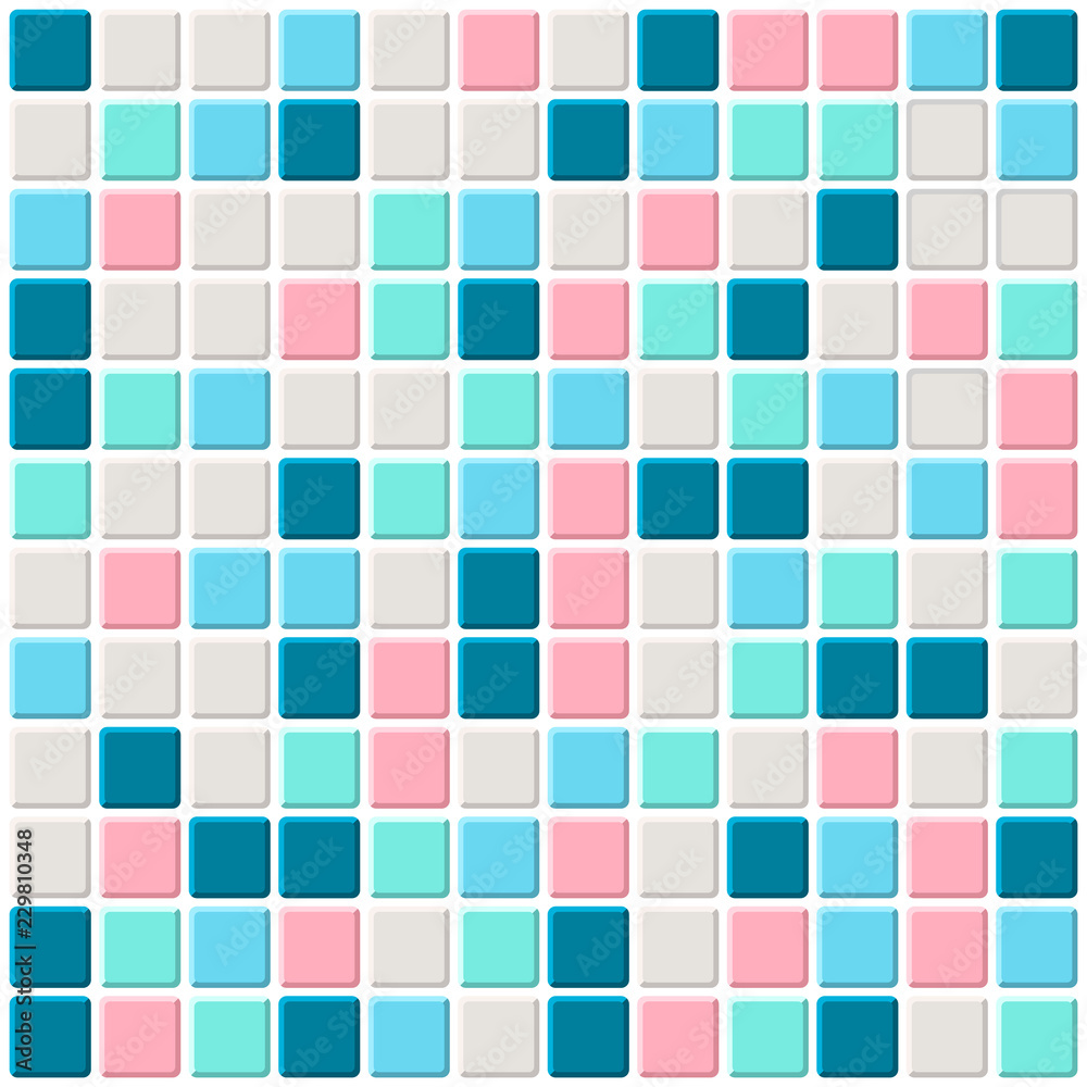 Color mosaic with white filling. Vector illustration.