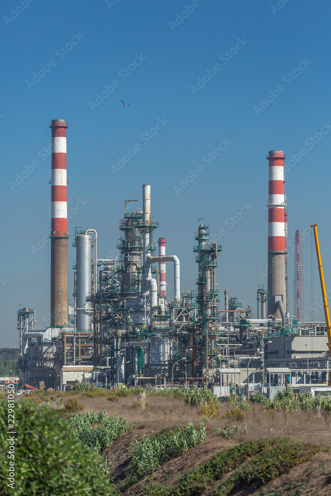 Industrial complex of oil refinery, Portugal