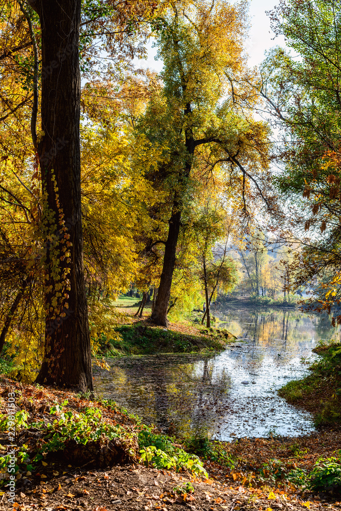 Picturesque autumn on Hydropark. Kyiv, Ukraine Picturesque autumn on Hydropark. Kyiv, Ukraine