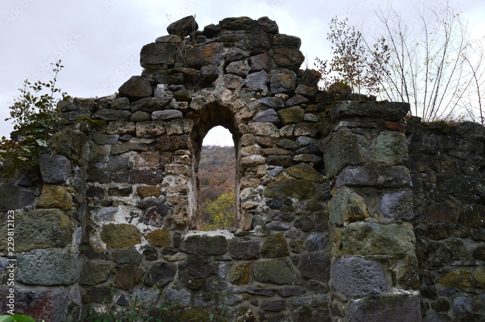 the remains of the old church

