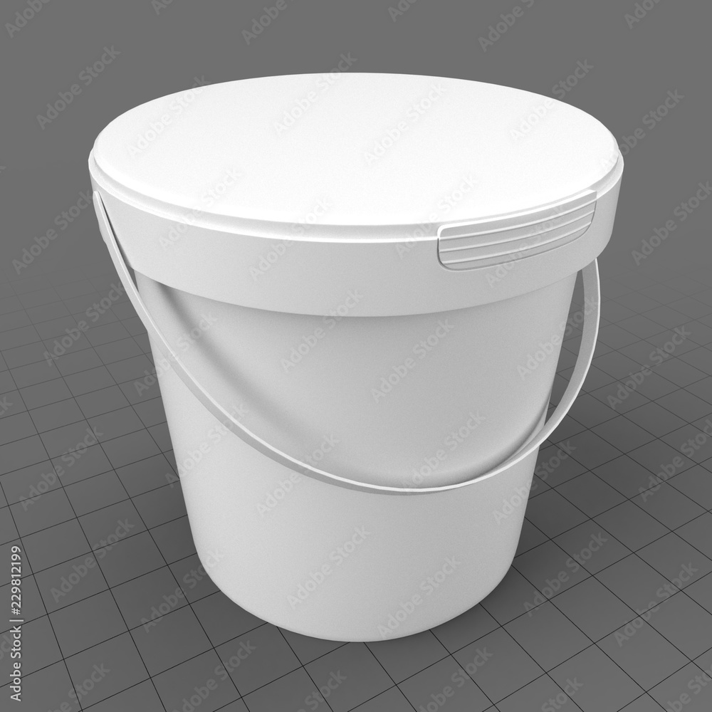 Paint Bucket Open 3D, Incl. paint & color - Envato Elements