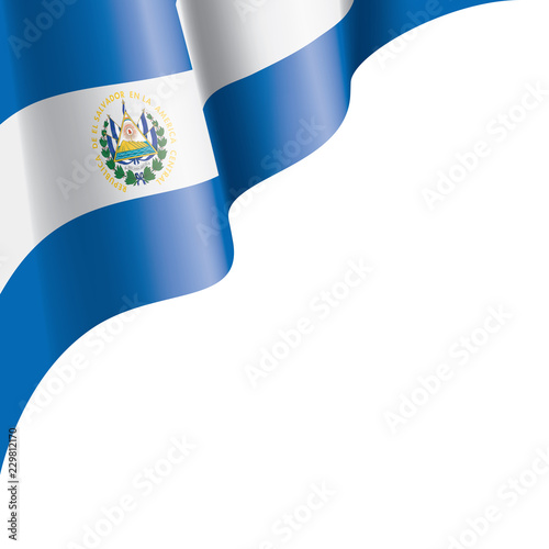 Salvador flag, vector illustration on a white background