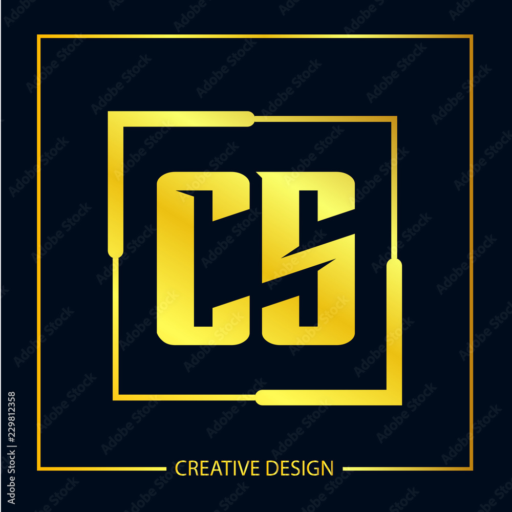 Initial Letter CS Logo Template Design