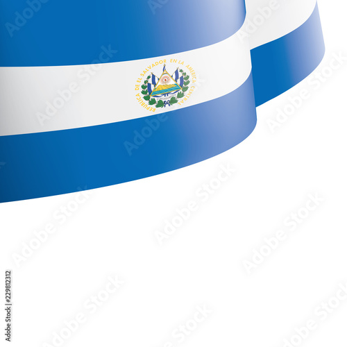 Salvador flag, vector illustration on a white background