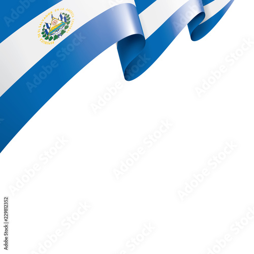 Salvador flag, vector illustration on a white background