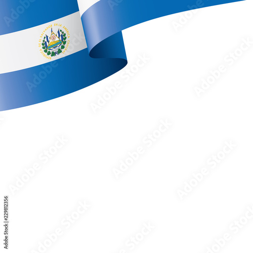 Salvador flag, vector illustration on a white background