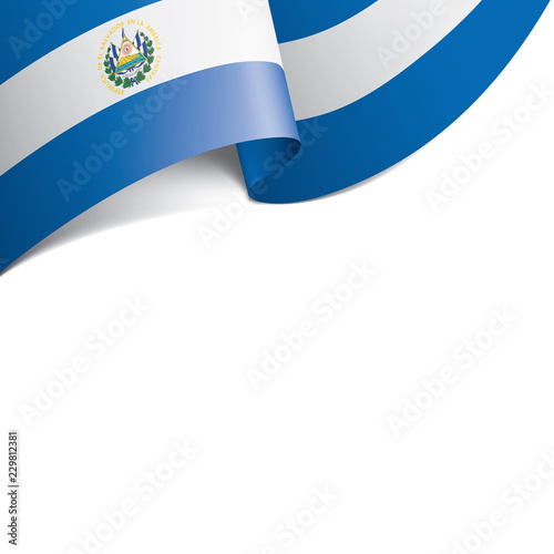 Salvador flag, vector illustration on a white background