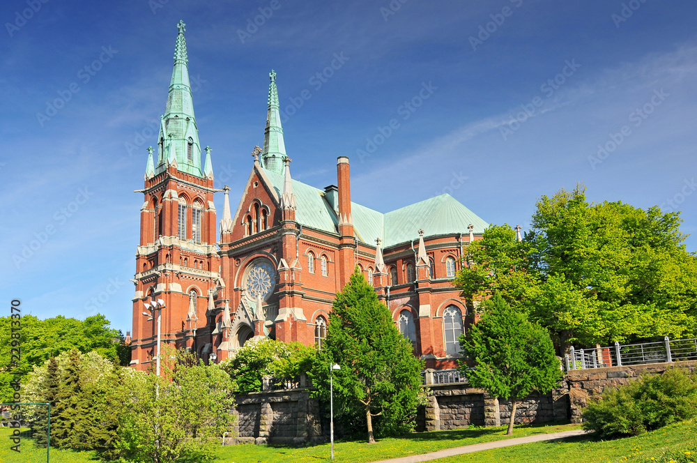 St. John's Church in Helsinki, Finland is a Lutheran church designed by the Swedish architect Adolf Melander in the Gothic Revival style.