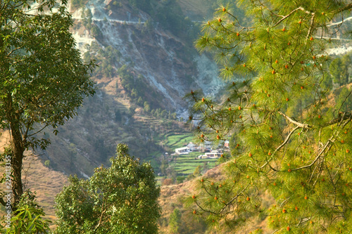 Terraced farming on the spur of the Sivalik ridge photo